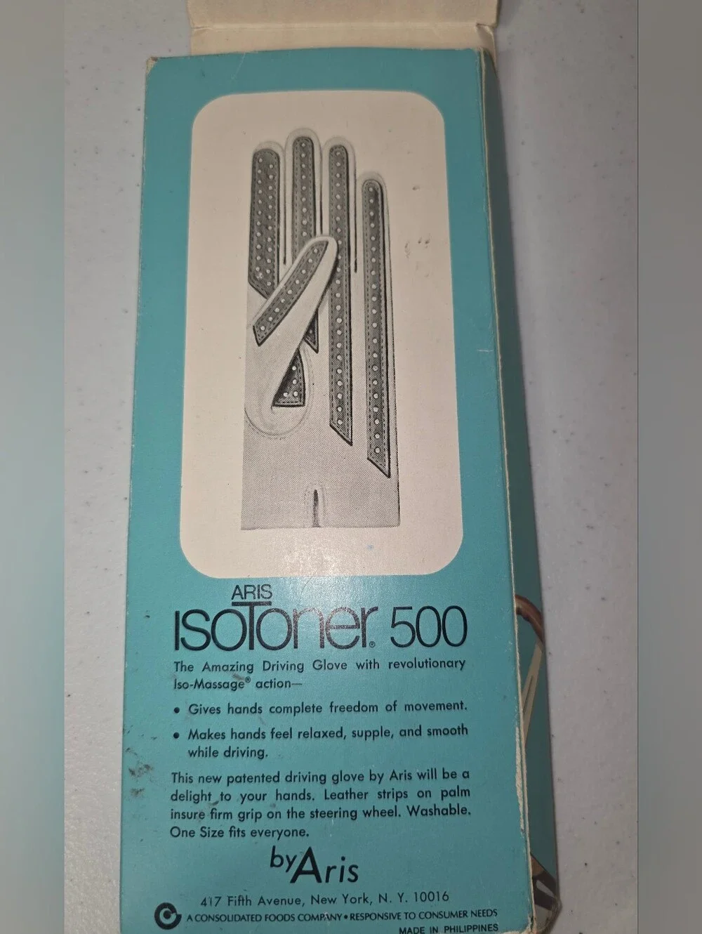 Vintage Aris Isotoner 500 Driving Gloves Camel Tan Stretch Leather OSFM
